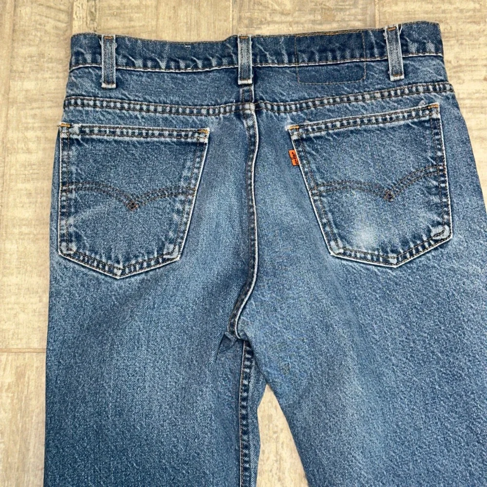 Vintage Levis 517 Orange Tab Jeans Mens 32x29 Medium Wash Straight Leg Denim